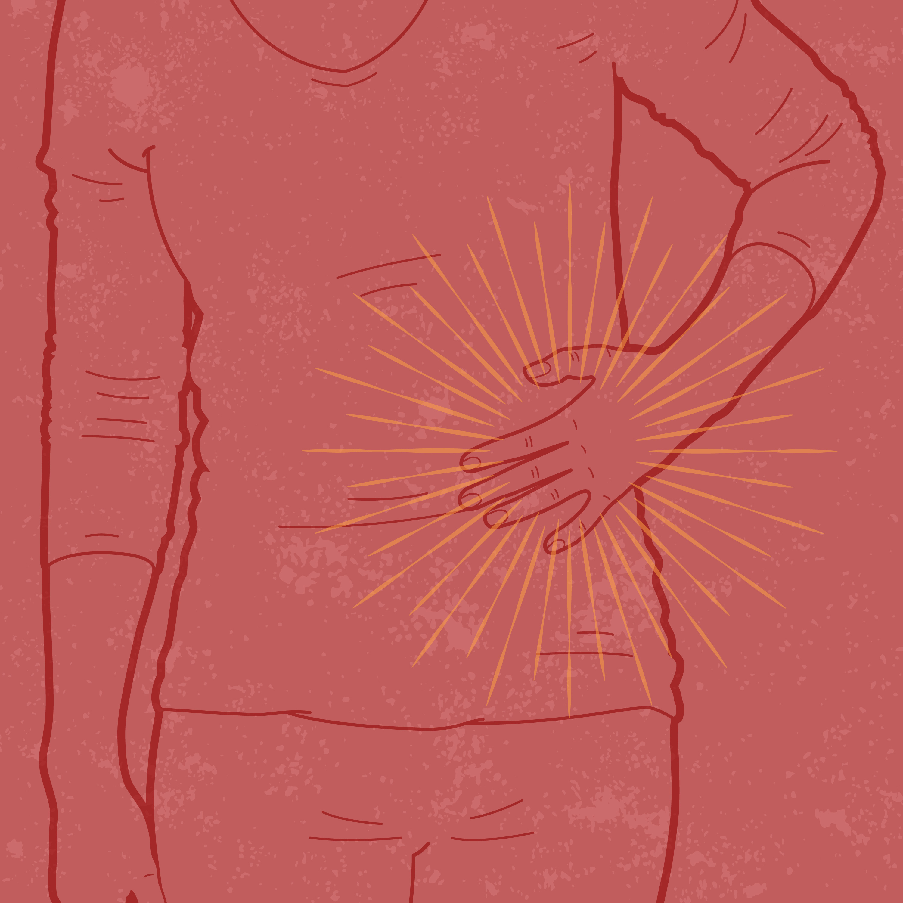 Person experiencing pain from shingles virus