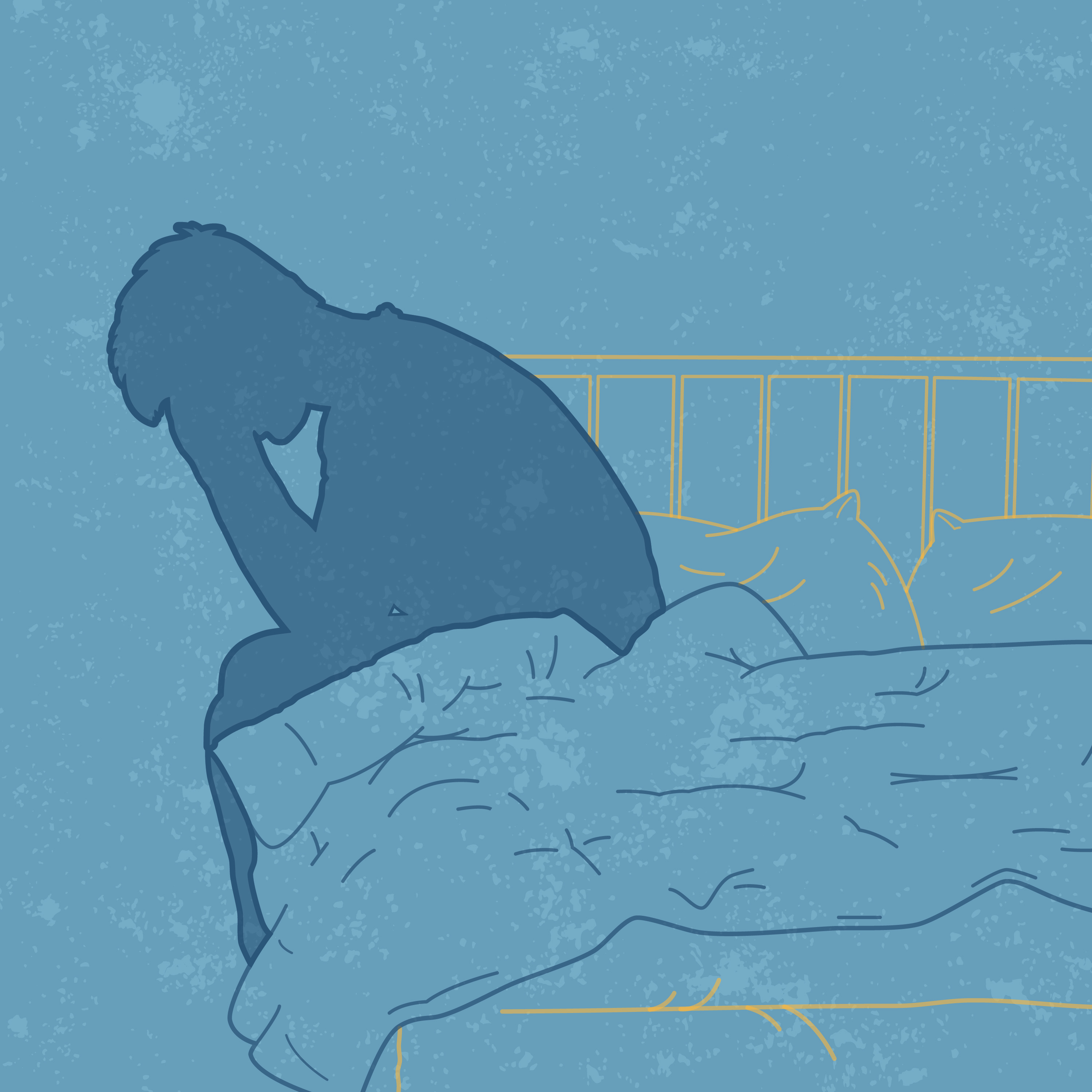 Person having trouble sleeping