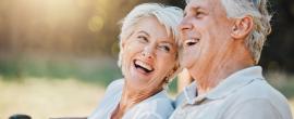 Older couple smiling