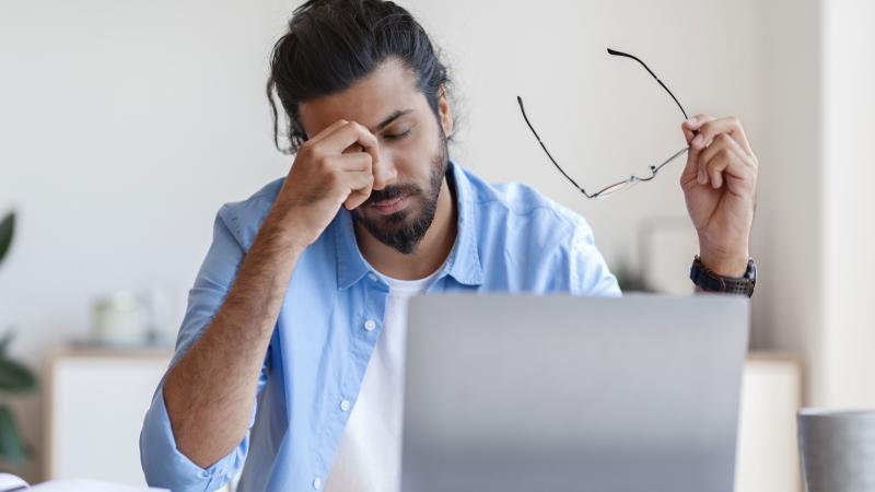 Man feeling fatigued