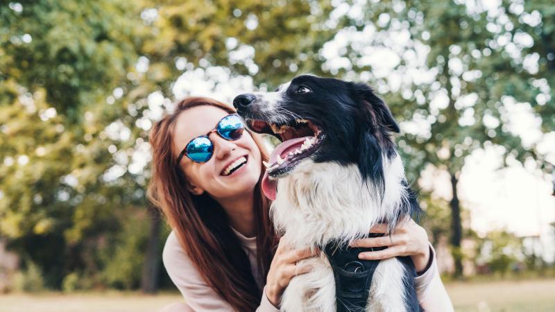 Woman with her dog