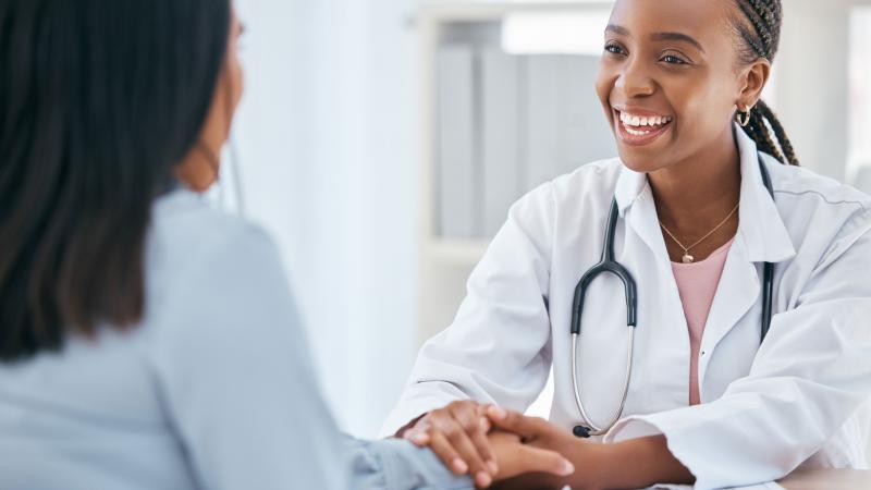 Doctor and a patient with a good relationship
