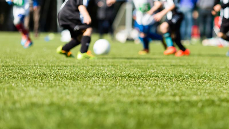 Kids on the soccer field
