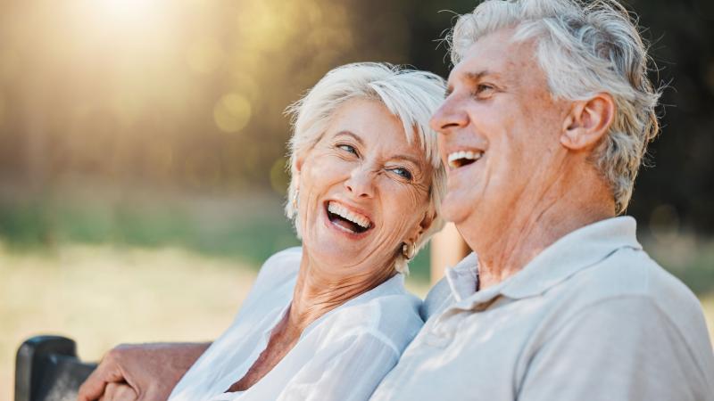 Older couple smiling