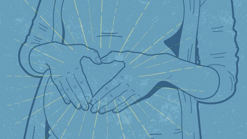 Graphic of woman putting hands on pregnant belly