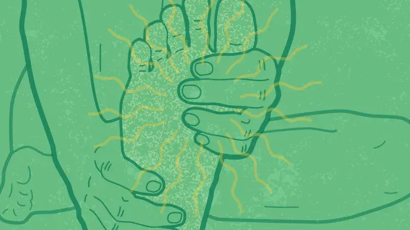 Graphic of foot falling asleep