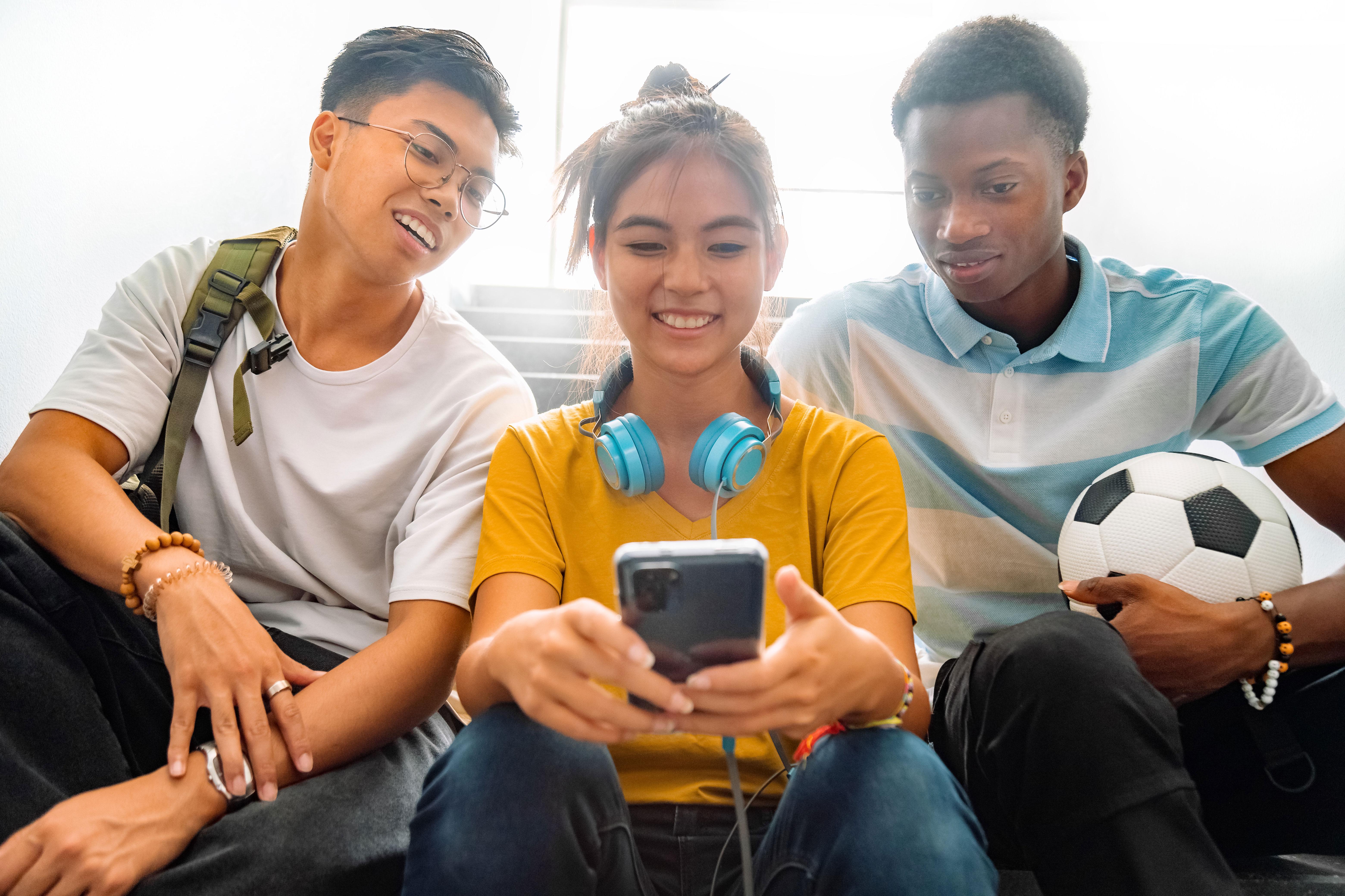 Group of teens hanging out