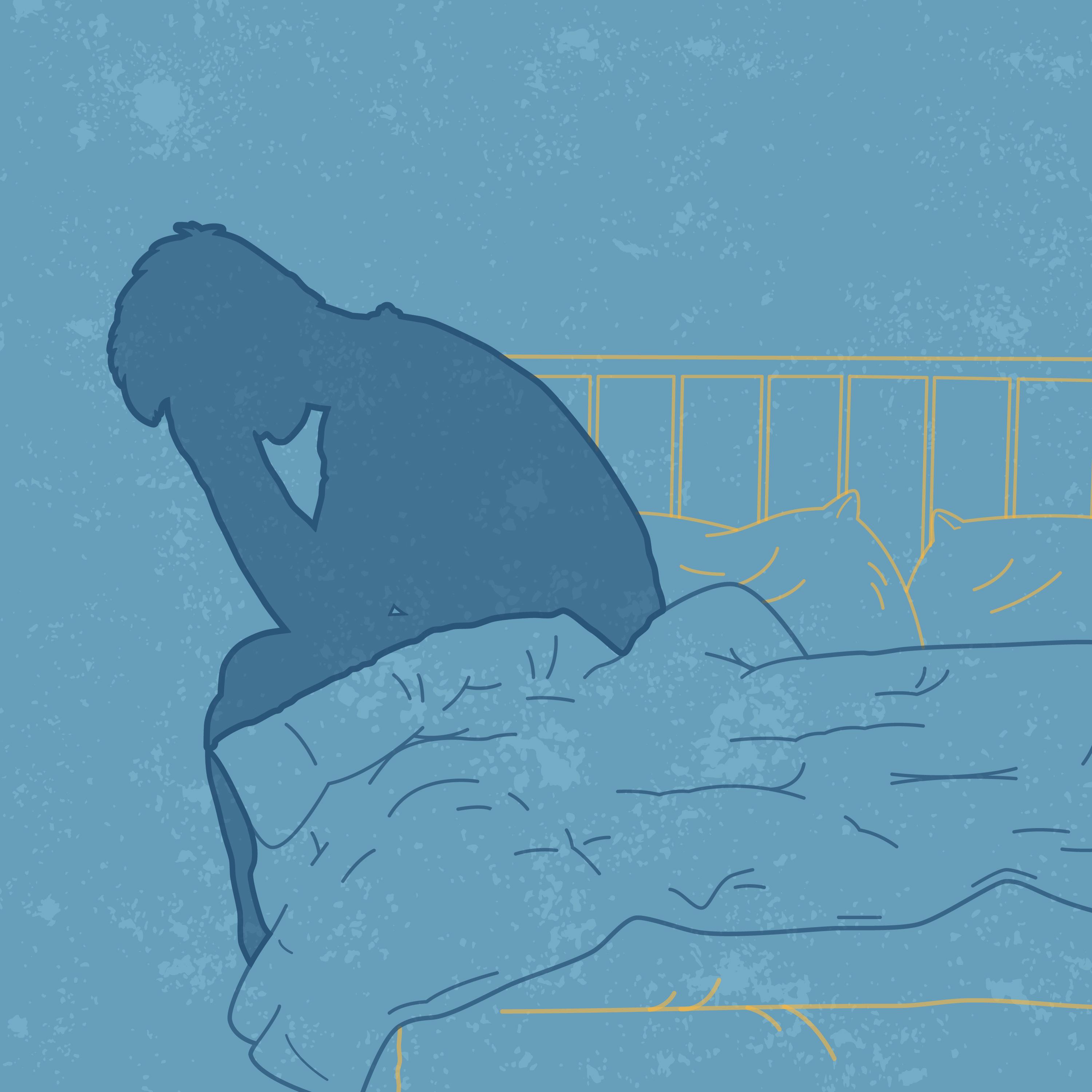 Person having trouble sleeping