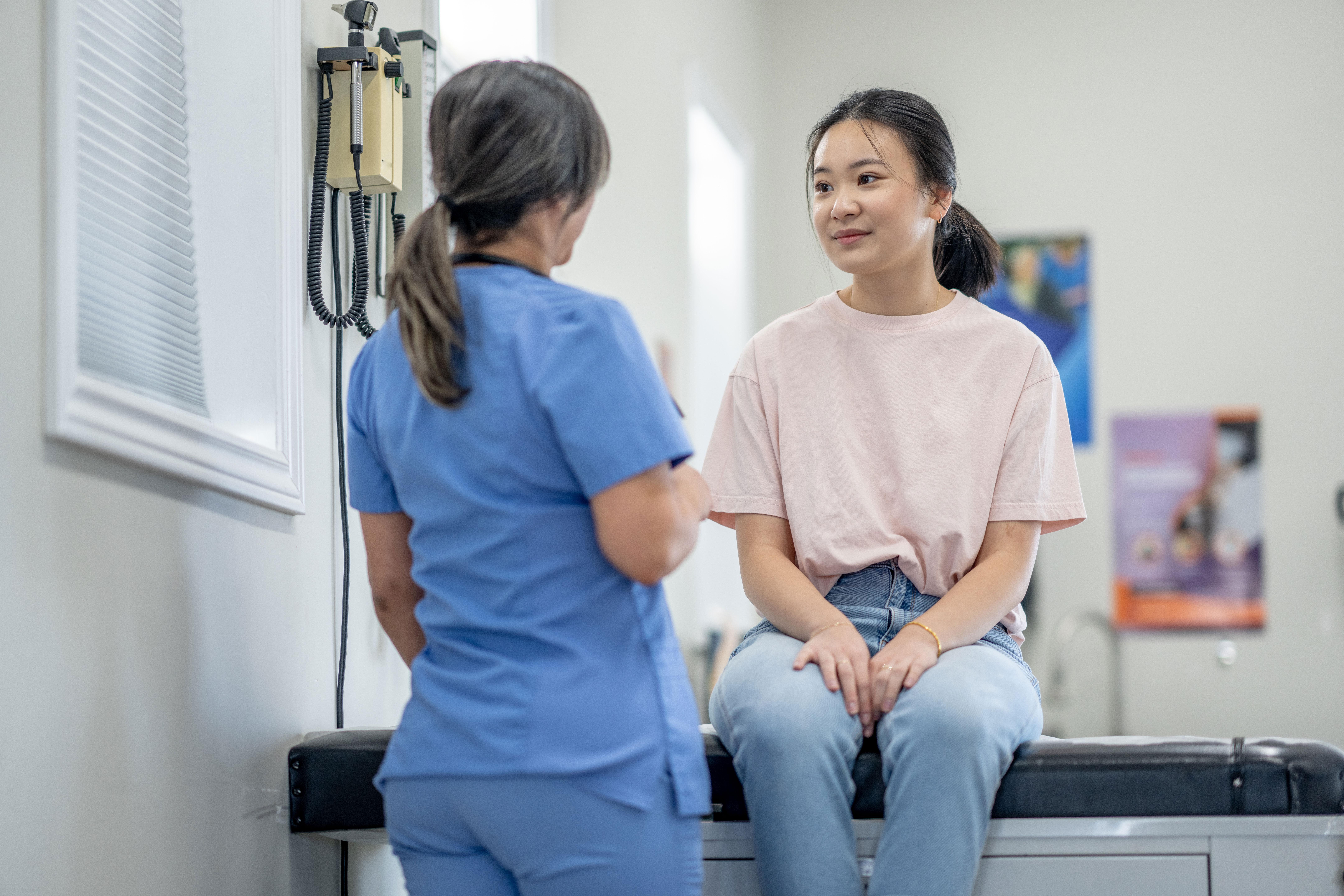 Woman at a medical appointment