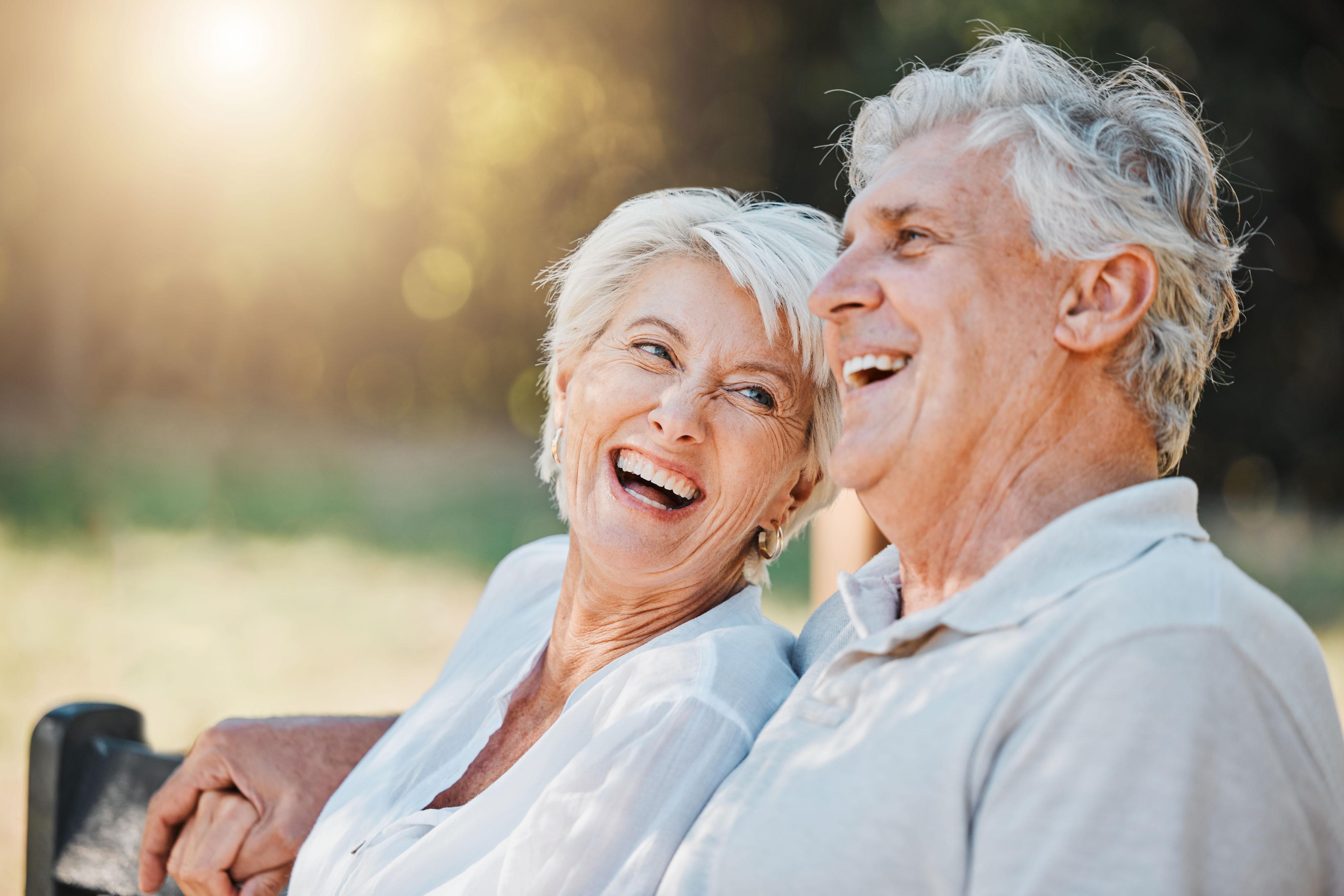 Older couple smiling
