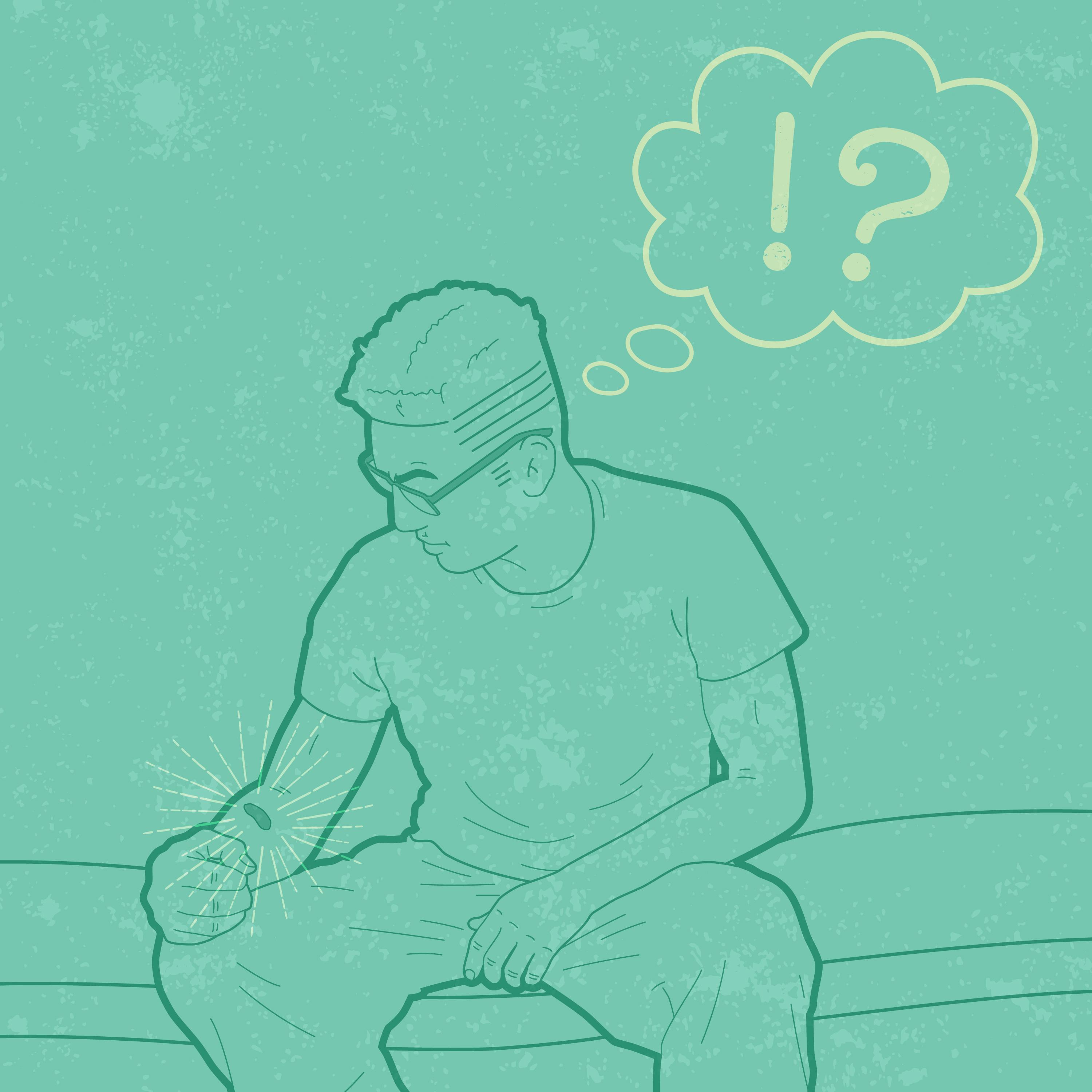 Graphic of someone wondering why sore won't heal