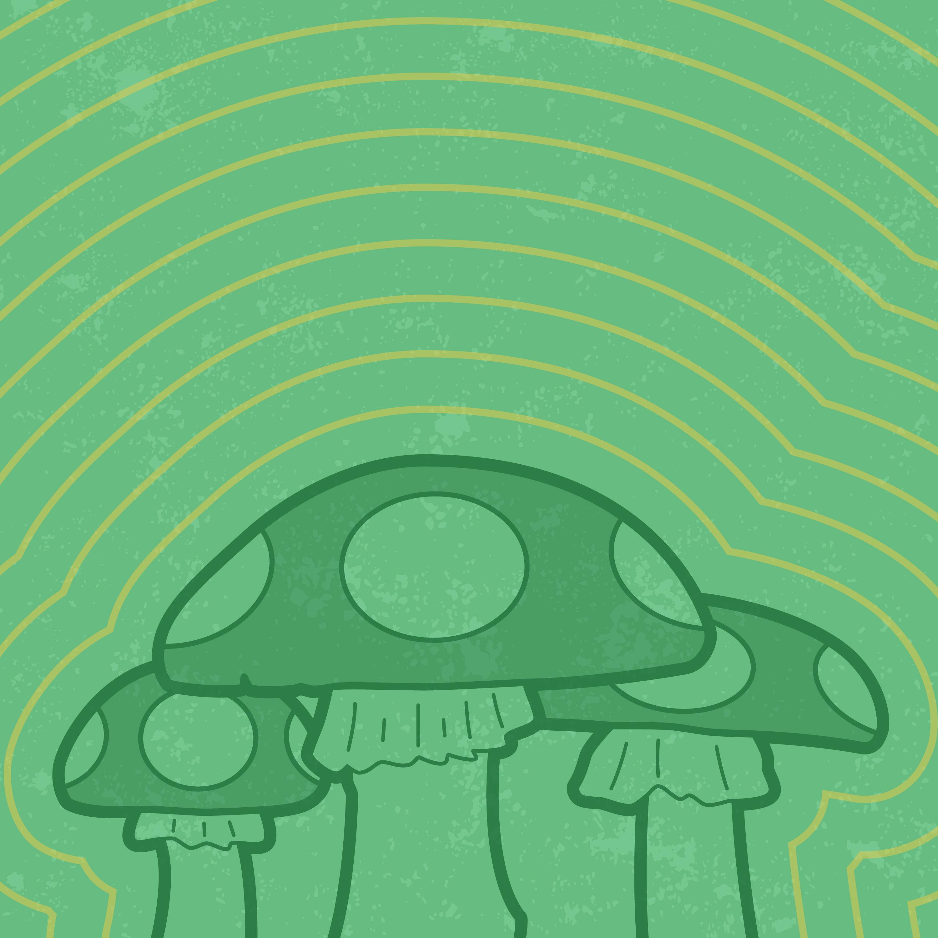 Graphic of mushrooms